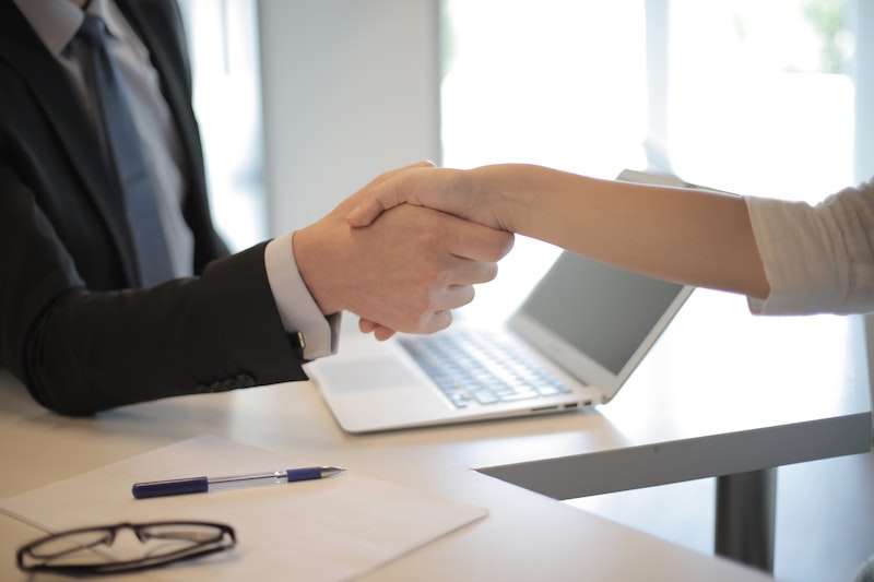 business professionals handshake
